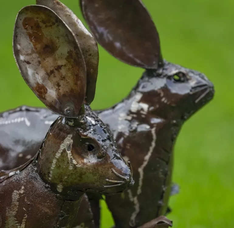 Recycled Metal Hares